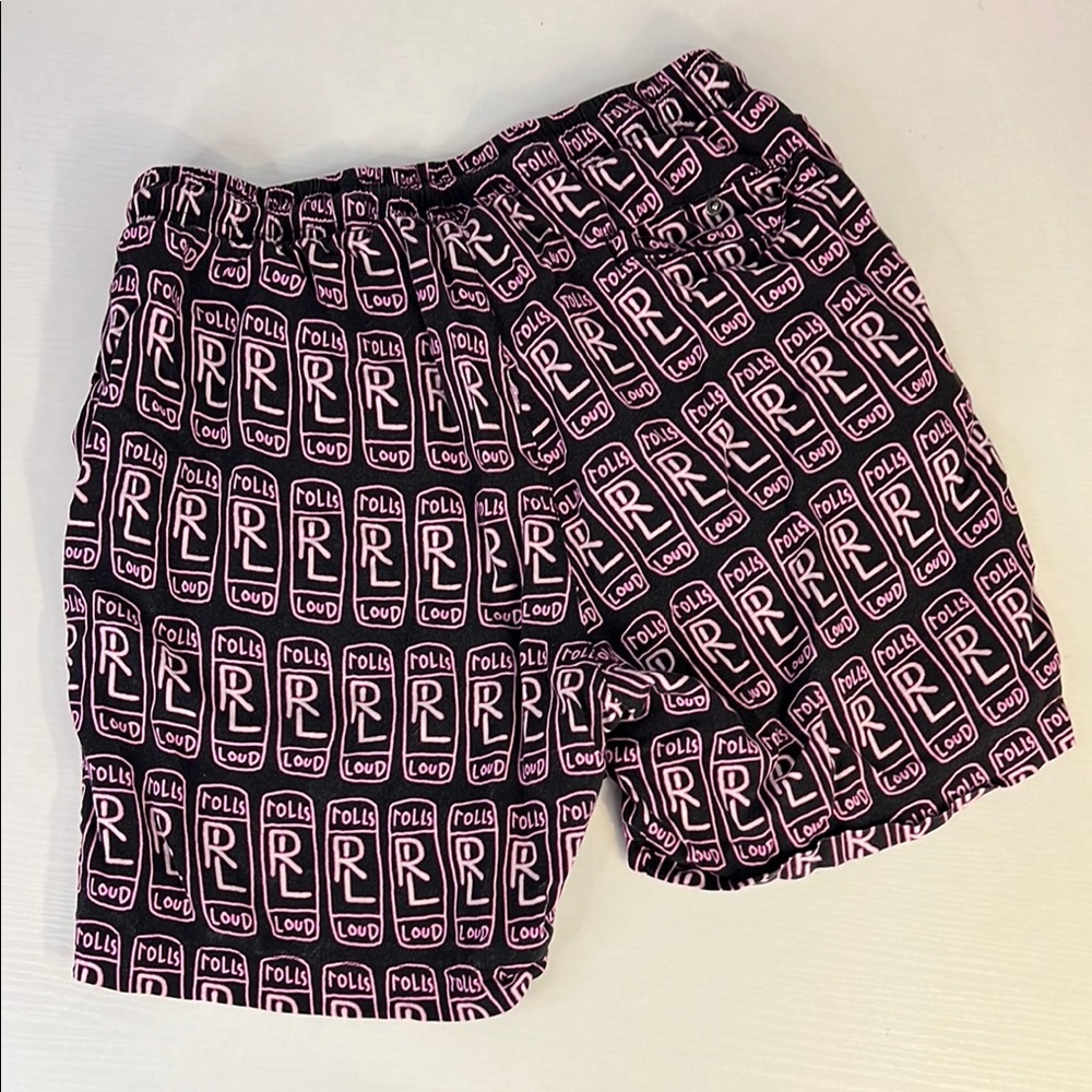 Urban Outfitters Rolling Loud B2ss Black and Pink Geometric Print Shorts - Picture 4 of 8